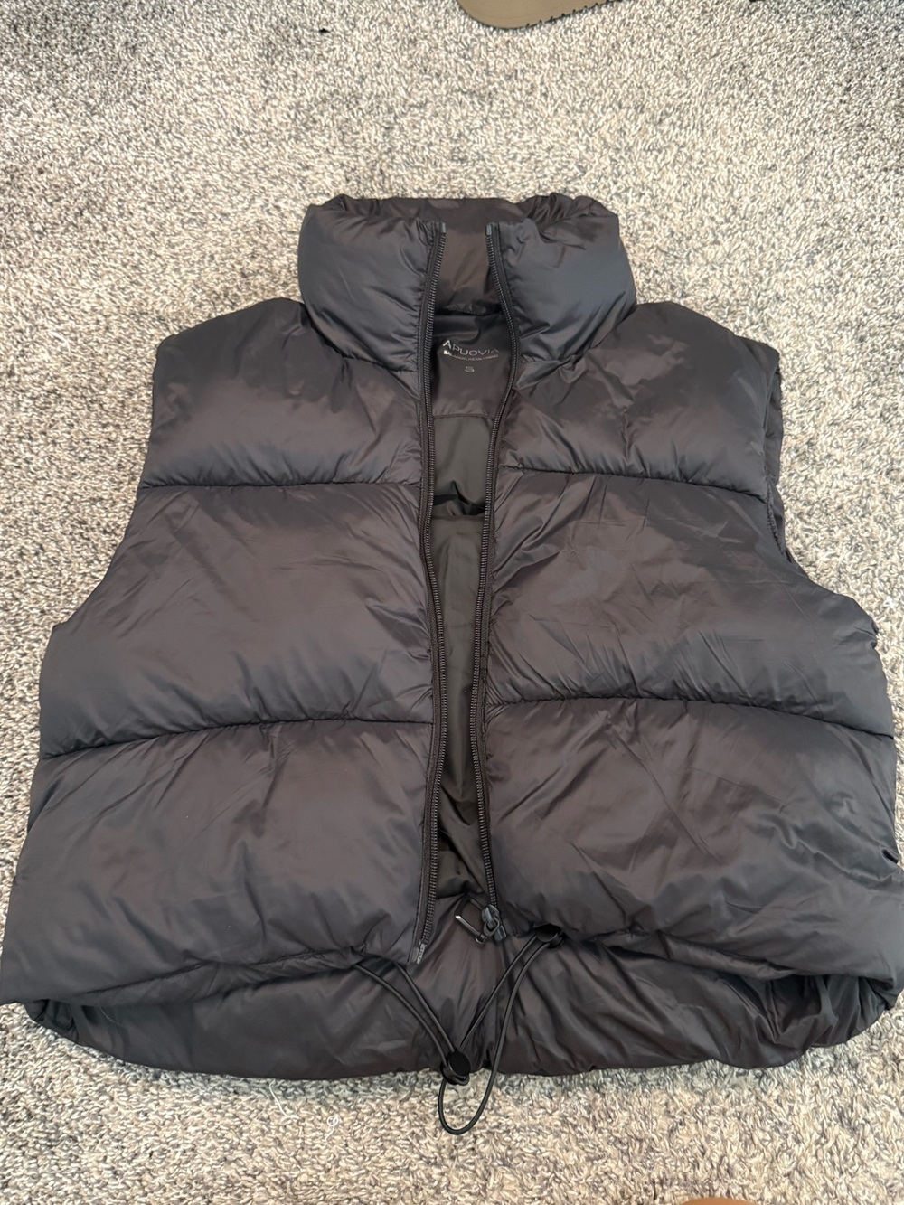 Women's Black Puffer Vest